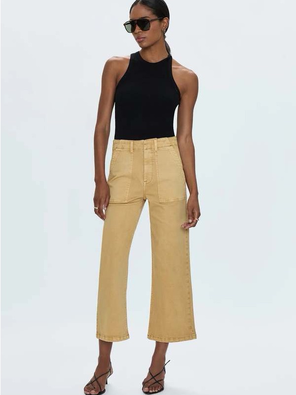 Pistola Sophia Stretch Cotton Pants In Dijon, Size 24